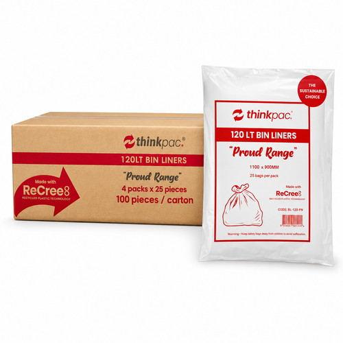 Thinkpac 120L Heavy Duty Bin Liners (100 Bags/Carton)