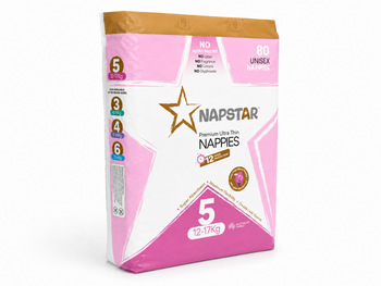 Napstar Ultra-Thin Nappies Size 5 12–17kg 320/CTN