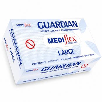 Guardian Vinyl Gloves – Large (Powder Free, 1,000 Gloves/Carton)