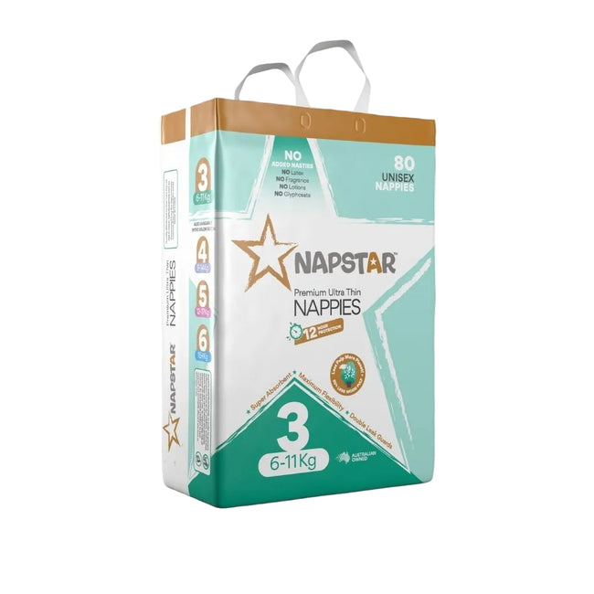 Napstar Premium Ultra-Thin Nappies Size 3 (6–11kg) 320 Nappies/Carton