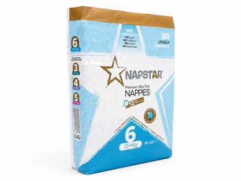Napstar Ultra-Thin Nappies Size 6 (15kg+) 320/CTN