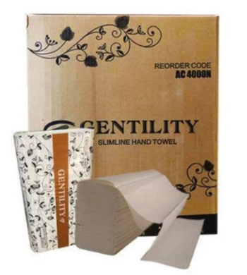 Slimline Interleaved Hand Towels 23 × 22.5cm 1 Ply (4,000 Sheets/Carton)