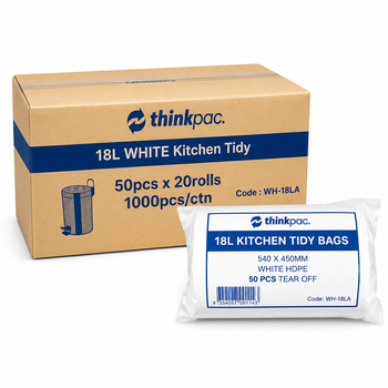 18L White Kitchen Tidy Bags – 1,000/CTN